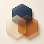 Hexagones superposés représentant la comparaison